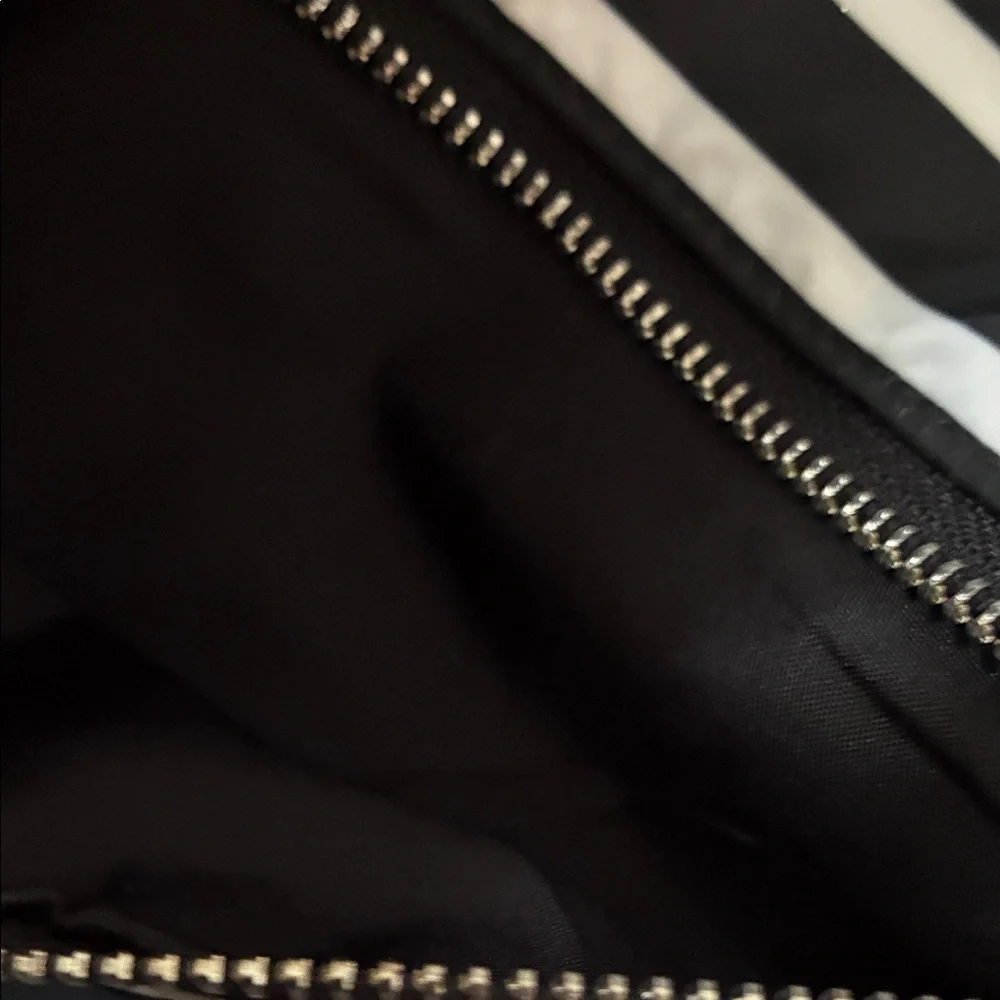 Striped Black and White Backpack